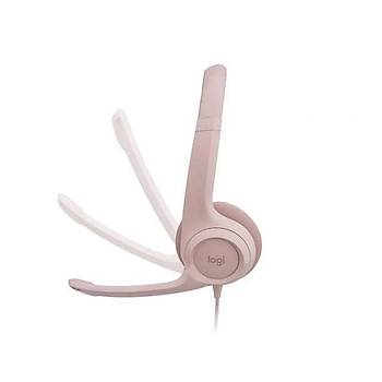 Logitech H390 G�r�lt� �nleyici Mikrofonlu Pembe Kulakl�k