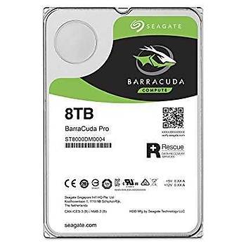 Seagate Barracuda Pro Gaming 3.5 8TB 7200RPM Sata 3.0 NCQ 256MB 220MB/S 300TB/Yil Is yükü Data Kurtarmalý Desktop Disk ST8000DM0004 HDD & Harddisk