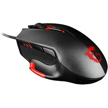 Msi GG Interceptor DS300 Gaming Mouse 8.200 DPI Laser Sens�r RGB Led �rgu Kablo Alt�n Kaplama USB Ba�lant� Oyuncu Mouse