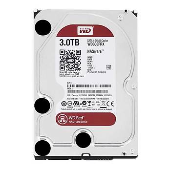 Western Digital Red 3,5 Sata III 6Gb/s 3TB 64MB 7/24 Nas WD30EFRX HDD & Harddisk