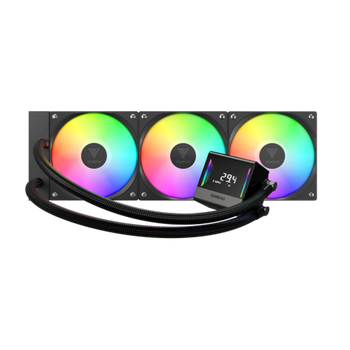 Gamdias Chione E4-360 360mm ARGB 3 Fanl� Dijital Ekran CPU S�v� So�utma