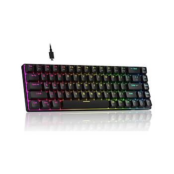 MageGee MK-BOX Pudding 68 Tu� RGB %65 TKL Red Switch Kablolu Siyah Mekanik Oyuncu Klavyesi