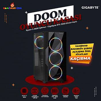 Doom Ryzen 5 3600 İşlemcili RTX3050 Ekran Kartlı Oyuncu Bilgisayarı