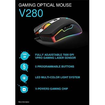 Vpro V280 7000 DPI Ergonomik Gaming Mouse