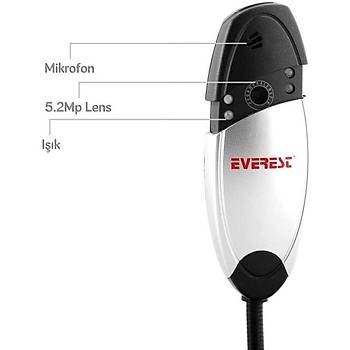 Everest SC-301 5.2Mp Everest Ledli Mikrofonlu Webcam