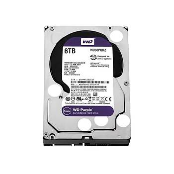 Western Digital Purple 3.5 Sata III 6Gb/s 6TB 64MB 7/24 Gvenlik WD60PURZ HDD & Harddisk