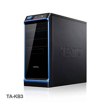 Vento TA-KB3 400W Mid Tower Bilgisayar Kasası Siyah-Mavi
