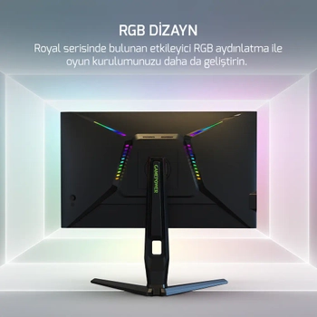 GamePower Royal T20 27 In� RGB 180Hz 0.5Ms 2K QHD Flat IPS Pivot FreeSync, Gsync Oyuncu Monit�r�