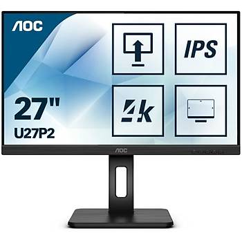 AOC 27 U27P2 IPS 4K MM Monitr 4ms Siyah Monitr