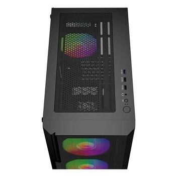 GameBooster Crux E650B 650W 80+ USB 3.0 Mesh 4*Rainbow Fanl� Mid-T E-ATX Gaming Siyah Kasa