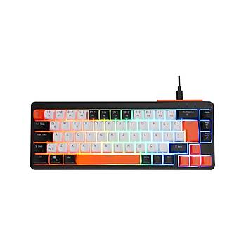 Acer eMachines EAK810 Bej-Siyah-Turuncu TKL 68 Tu� Membrane Switch Kablolu Oyuncu Klavyesi