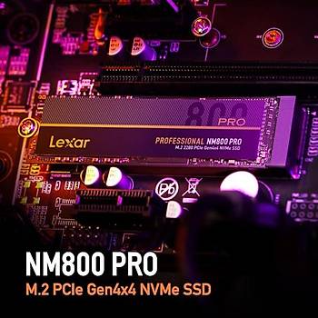 Lexar NM800P 2TB PRO LNM800P002T-RNNNG PCIe GEN4X4 M.2 NVMe 7500-6500Mb/s  SSD