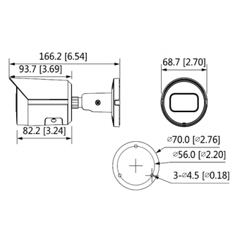 Dahua IPC-HFW1230S-S-0280B-S4 2Mpix, 2,8mm  Lens, SD Kart, Starlight, H265+, 30Mt Gece G�r���, IP67, PoE Bullet IP Kamera
