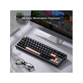 MageGee CAPTAIN72 68 Tu� RGB %65 TKL Hot-Swap Cnc Aliminyum Fairy Rabbit Manyetik Switch Kablolu Mekanik Oyuncu Klavyesi