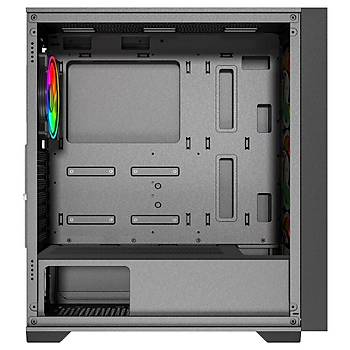PowerBoost PB-P705B 650w 80+ Bronze USB 3.0 Mesh ARGB Fanl� Gaming Siyah Kasa