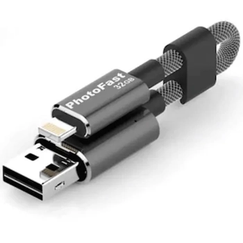 PhotoFast MemoriesCable GEN3 64 GB USB 3.0 �arj Kablolu Siyah Flash Bellek