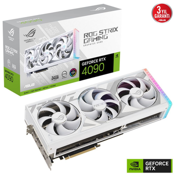 Asus ROG-STRIX-RTX4090-24G-WHITE 24Gb 384Bit GDDR6X 2xHDMI 3xDP Gaming Ekran Kart�