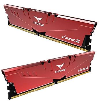 Team T-Force Vulcan Z Red 32GB DDR4 (2x16GB) 3200MHz CL16 (TLZRD432G3200HC16FDC01) Gaming Ram