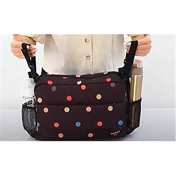 Boubou BSO-1001 Bebek Arabas� Siyah Puantiyeli Organizer �anta