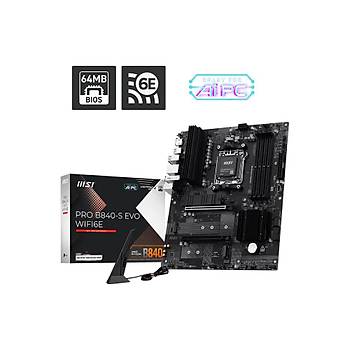 MSI Pro B840-S Evo WIFI6E AMD AM5 DDR5 ATX Anakart