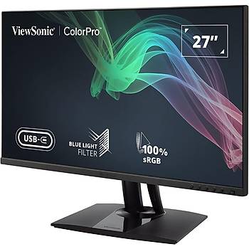 VIEWSONIC VP2756-2K 27? IPS 2K QHD 2560x1440 PANTONE ONAYLI USB TIP-C 100% sRGB FOTORAF / PRODKSYON / TASARIM MONTOR