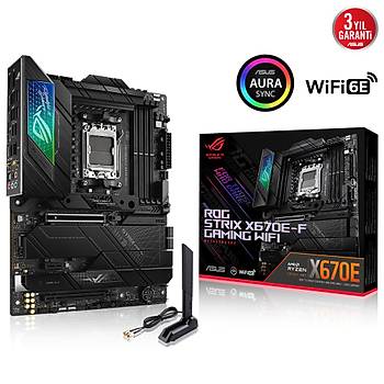 ASUS ROG STRIX X670E-F GAMING WiFi DDR5 6400+Mhz(OC)  HDMI DP M.2 AM5 ANAKART