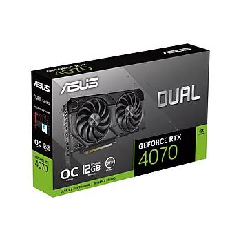 Asus RTX 4070 DUAL-RTX4070-O12G-EVO 12GB GDDR6X 192bit OC HDMI 3xDP DLSS3 Ekran Kart�