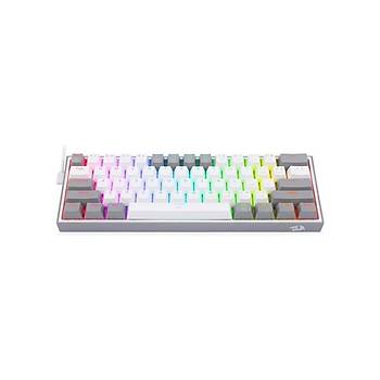 Redragon K617-RGB Fizz %60 TKL Red Switch Beyaz/Gri Kablolu Mekanik Oyuncu Klavyesi