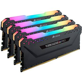 Corsair CMW32GX4M4D3600C18 32GB (4x8GB) DDR4 3600 MHz C18 Vengeance Black RGB Pro DIMM Bellek Ram