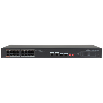 Dahua PFS3218-16ET-135 16 Port Megabit+2 Port SFP +2 Port GigaBit Uplink Y�netilemez Rack Mount Switch