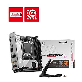 MSI Mpg B650I Edge Wi-Fi 6E AMD AM5 DDR5 7200Mhz(OC) Mini-ITX Anakart