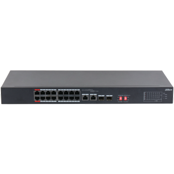 Dahua DH-S3218-16ET-135 16 PORT 16XFE-2XGE-2XGE/SFP 135W Y�netilemez Poe Switch