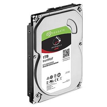 Seagate Ironwolf 3.5 1TB Sata 3.0 64MB 180MB/S 5900RPM 180TB/Yil  Yk 7/24 Nas Disk ST1000VN002 HDD & Harddisk