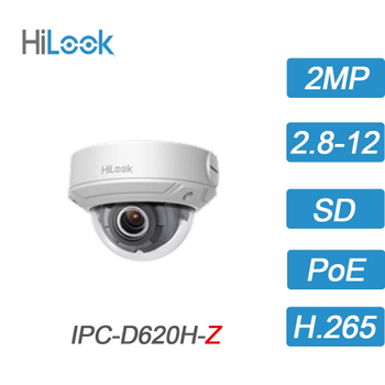 HiLook IPC-D620H-Z 2Mpix 2,8-12mm Motorize Lens H265+ 30Mt Gece G�r��� PoE IP67 IK10 Dome IP Kamera