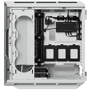 Corsair iCUE 5000T RGB CC-9011231-WW Led Fanl ATX Beyaz Oyuncu Kasas