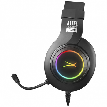 Altec Lansing ALGH9602 Siyah PS4/XBOX/Mobil  Uyumlu USB+3.5mm Rainbow Aydnlatma USB Kablolu Gaming Mikrofonlu Kulaklk