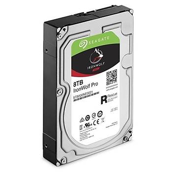 Seagate Ironwolf Pro 3.5 8TB Sata 3.0 256MB 214MB/S RV Sensr 7200RPM 300TB/Yl  yk 7/24 E-Nas Data Kurtarmal Disk ST8000NE0021 SSD