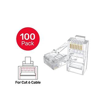 Unitek CAT6 RJ45 (100 Adet) Mod�ler Konnekt�r (Y-OT19TP)