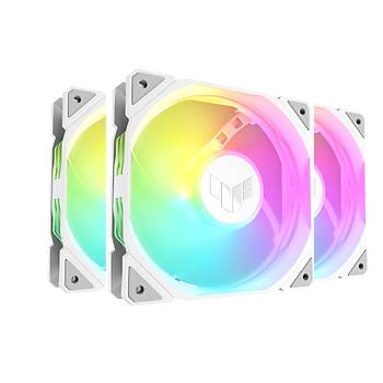 Asus Tuf TR120 Reverse So�utucuTers Hava Ak��l� Adreslenebilir ARGB 120mm 3l� Beyaz Kasa Fan�