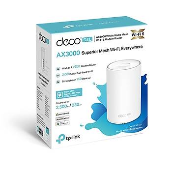 TP-Link Deco X50-DSL 3000 Mbps Ev WiFi 6 Sistemi