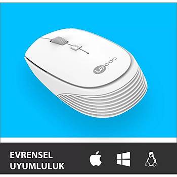 Lenovo Lecoo S202-B Beyaz Usb Mouse