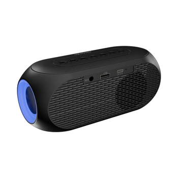 ASONIC AS-W6 Siyah 5W USB AUX Bluetooth Kablosuz Ta��nabilir 1200mAh Batarya Alarml� Saat Derece ve Speaker