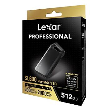 Lexar 512GB LSL600X512G-RNBNG EXT.SSD 512GB USB3.2 GEN2X2 UP TO 2000MB/S READ AND 2000MB/S Wr�te Disk