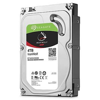 Seagate Ironwolf 3.5 4TB Sata 3.0 64MB 180MB/S RV Sensr 5900RPM 180TB/YL Iyk 7/24 Nas Disk ST4000VN008 HDD & Harddisk