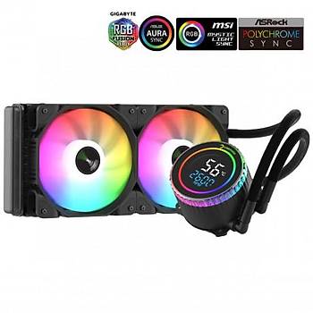 GamePower Skadi Round 240 ARGB AM5/LGA1700 S�cakl�k Ekranl� S�v� ��lemci So�utma