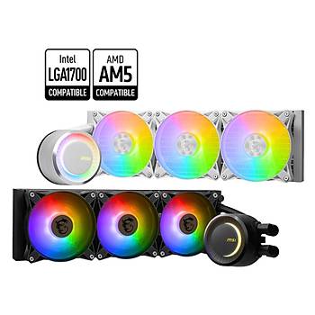 MSI Mag Coreliquid E360 White AM5/LGA1700 ARGB 360 mm Fanl� ��lemci Beyaz S�v� So�utucu
