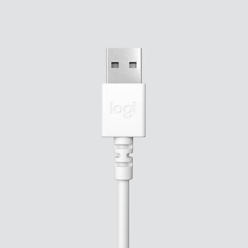 Logitech H390 USB G�r�lt� �nleyici Mikrofonlu Kulakl�k - Beyaz