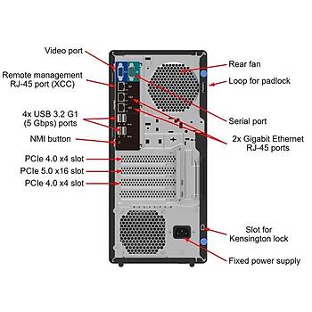 Lenovo ThinkSystem ST50 V3 XE-2434 1X32GB DDR5 2X960GB 1X3.5 1X500W 7DF3A00YEA Tower Server