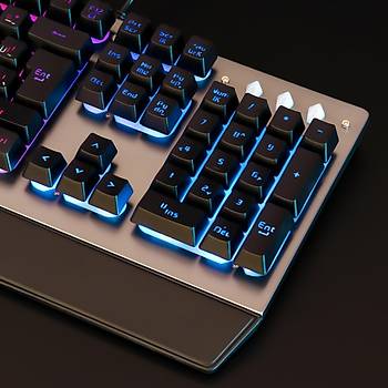 Rush Ripper RK501 Metal Mekanik Hisli I��kl� Oyuncu Klavyesi