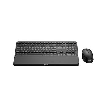 Philips SPT6607 Bluetooth Kablosuz Dual Mod 2.4ghz + 2 Kanall� T�rk�e Q Klavye & Mouse Set Siyah